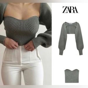 Zara sweetheart tube top set